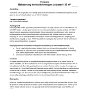 TTVWI-016 Beheersing kortsluitvermogen Lelystad 150
