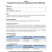 TIB-006 Frequentie en inhoud van inspecties conform NEN3140